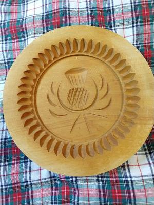 Scottish Shortbread 7 Inch Cookie Mold. Traditional Wood Thistle