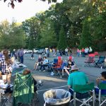 Families enjoying annual family barbecue 2017