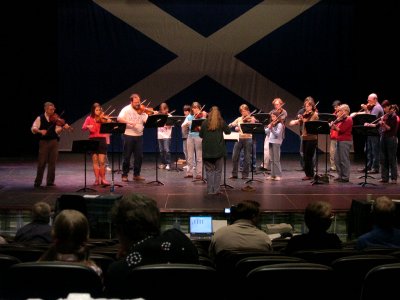 Group participating in Scottish Fiddling