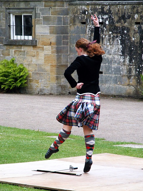 Scottish Sword Dancing Woman