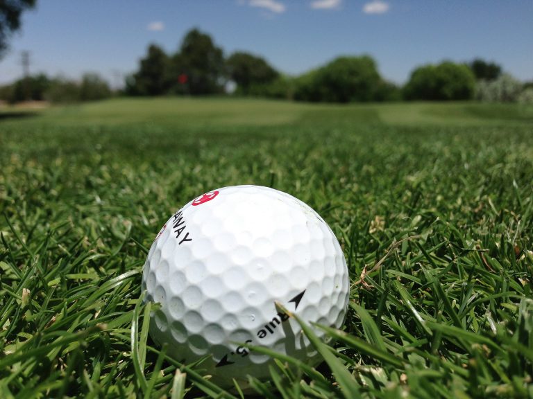 Golf ball on fairway