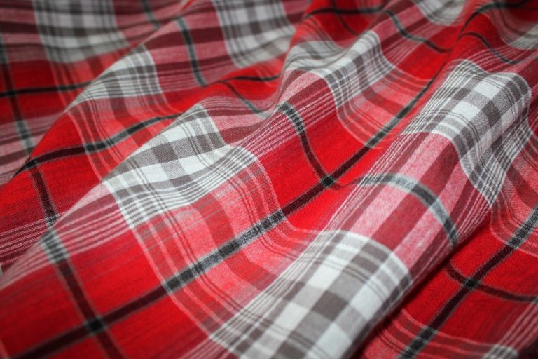 Red tartan plaid