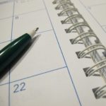 calendar and pen